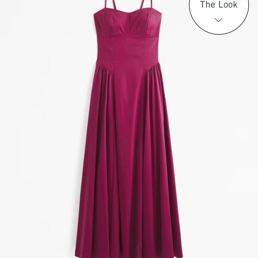 Abercrombie & Fitch Dipped-Waist Sweetheart Maxi Dress